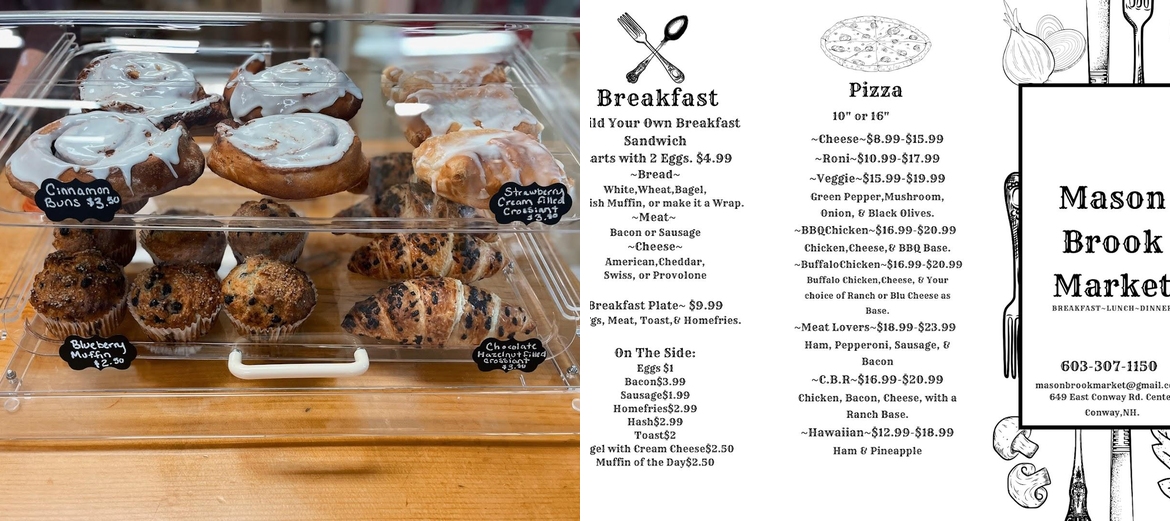 Mason Brook Market Menu